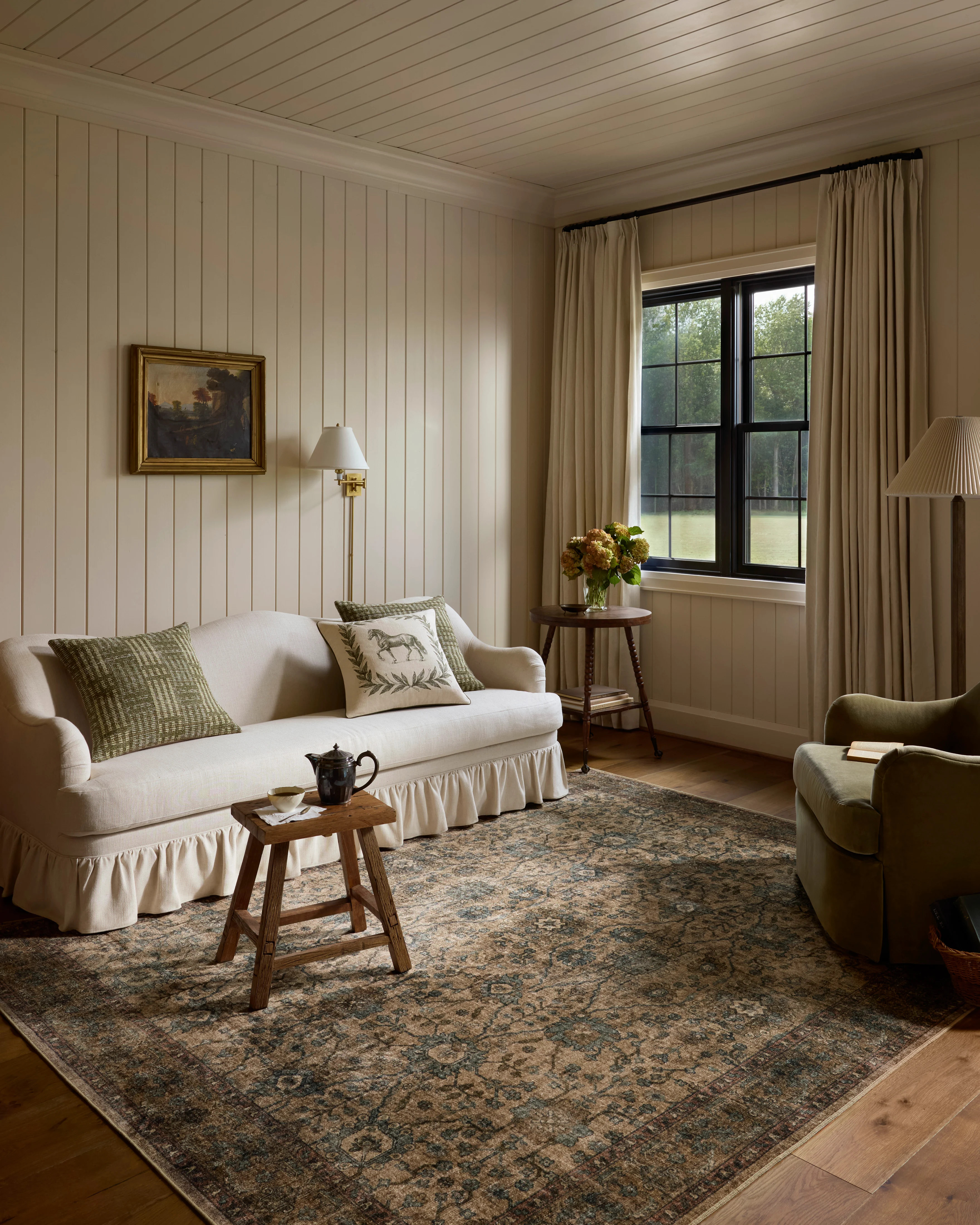 Chris Loves Julia x Loloi-Ramona-ROA-06-Khaki | Rugs Direct