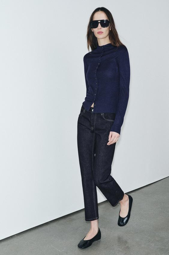 ZW COLLECTION CIGARETTE MID-RISE JEANS | Zara US