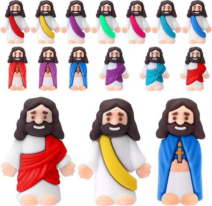 Bememo 12 Pcs Easter Mini Jesus Figurine Bulk Everyone Needs a Little Jesus Pocket Toys for Share... | Amazon (US)