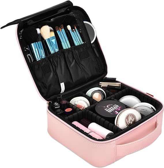 NiceEbag Travel Makeup Bag Portable Makeup Train Case for Women Cosmetic Case Storage Organizer w... | Amazon (CA)