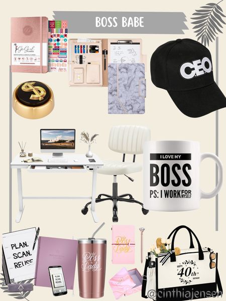 Boss babe for 2024! Gifts for her

Entrepreneur. Girl boss. Desk. Office decor. Accessories. Office supplies. Home office. Boss. Chic boss. Professional. Home decor. Chair. Ceo. 

#LTKfamily #LTKGiftGuide #LTKhome