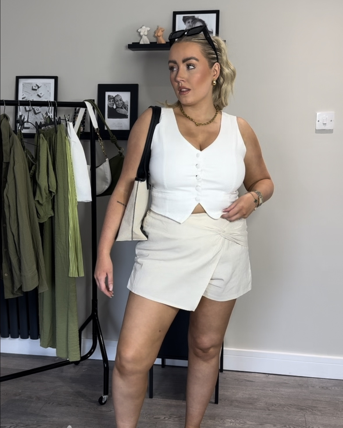Summer outfit from my recent tiktok today 24/5 ✨☀️  wrap skorts and waistcoats ALL. SUMMER. LONG  

#LTKmidsize #LTKsummer #LTKspring