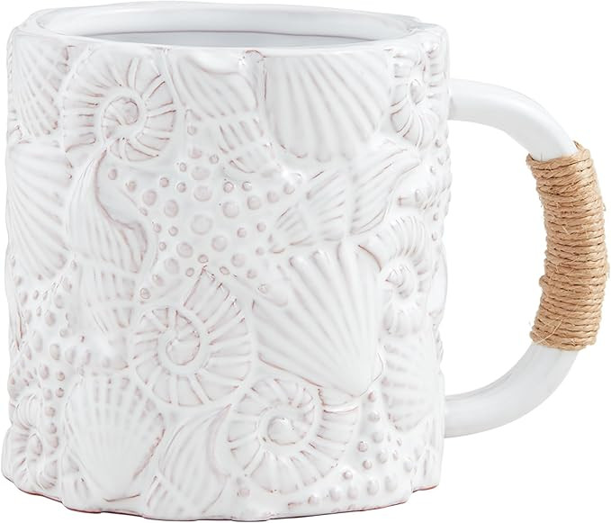 Mud Pie Fan Shells Sea Textured Mug; 150Z | Amazon (US)