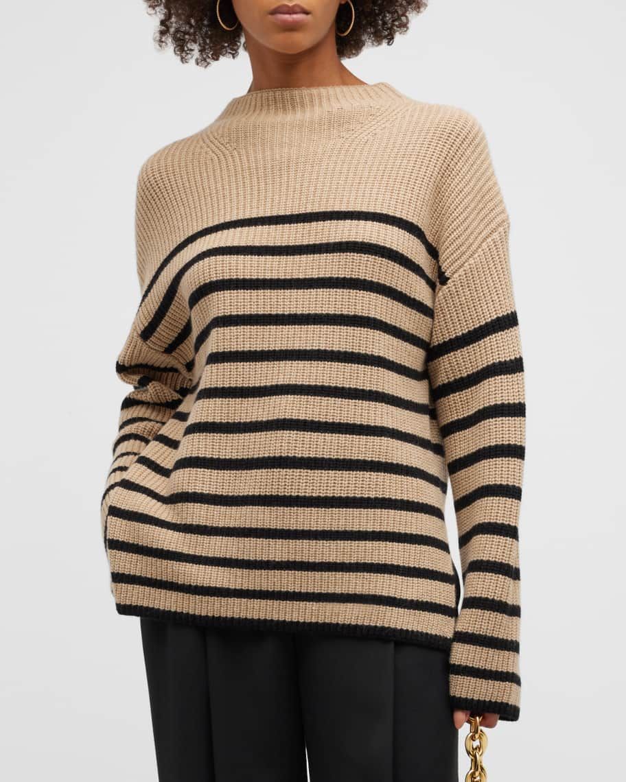 Rails Claudia Striped Funnel-Neck Sweater | Neiman Marcus