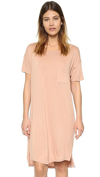 T By Alexander Wang Classic Boat Neck Dress - Blush | Shopbop