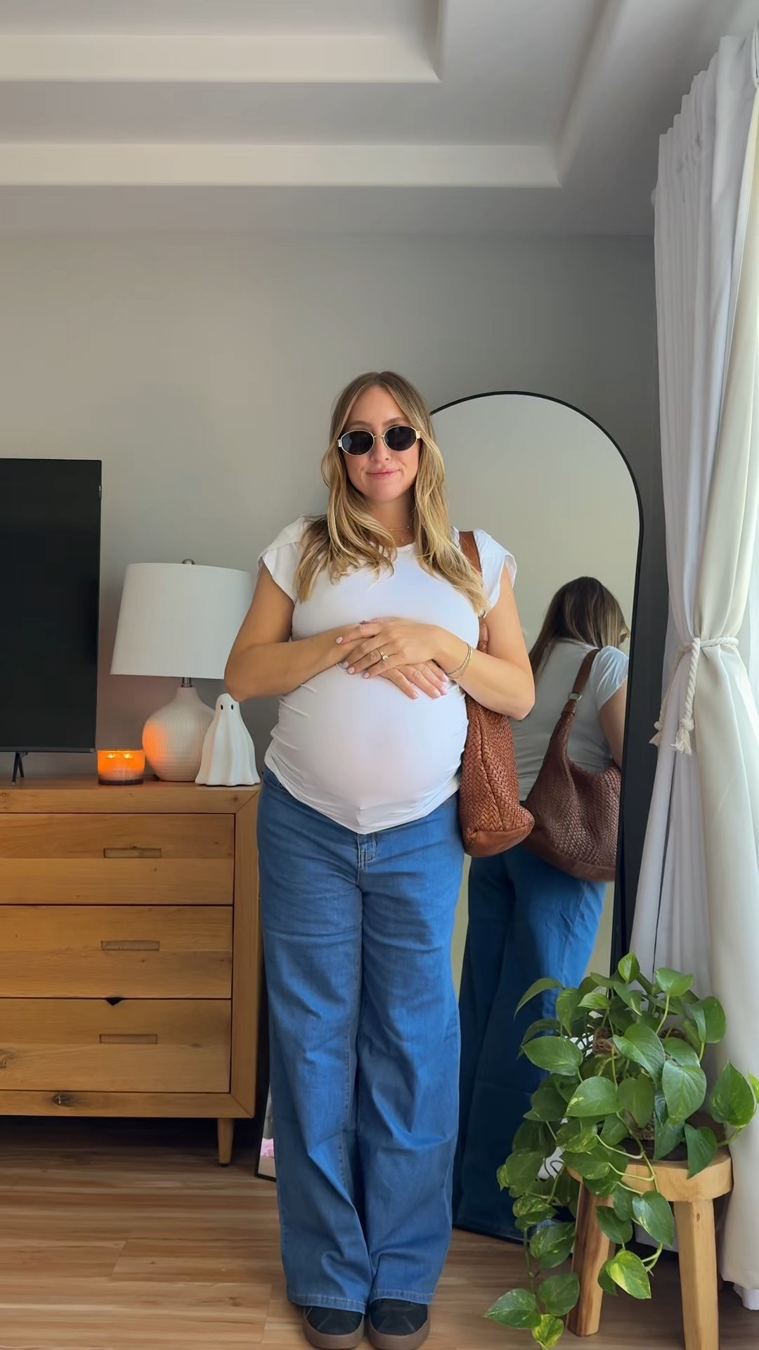 Amazon maternity try on! The pink dress would be a great option for a baby shower💕I recommend sizing up in the jeans & dress. Took a medium & could have done a large.

#LTKFindsUnder50 #LTKBump