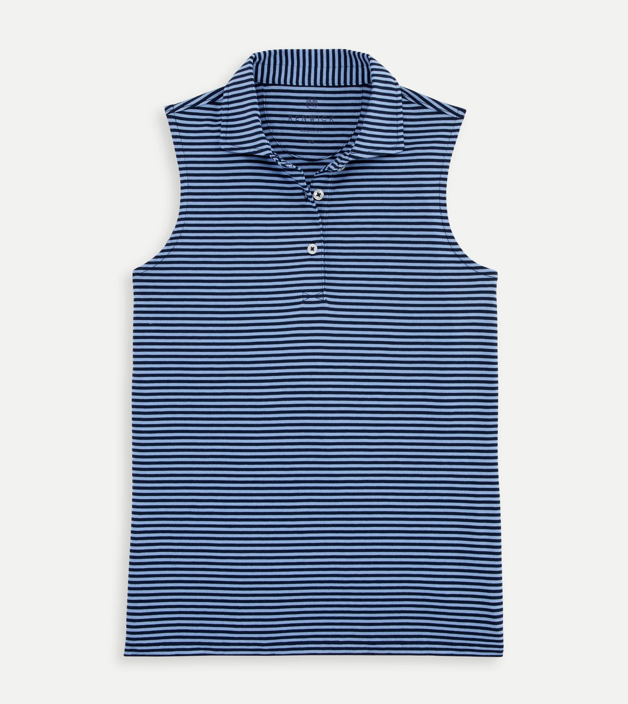 Renwick Sleeveless Striped Cotton Polo | Renwick Golf