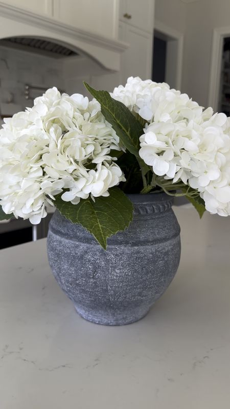The most realistic faux hydrangeas ever!! I used the smaller size planter, just $25!! 

#LTKfindsunder50 #LTKhome