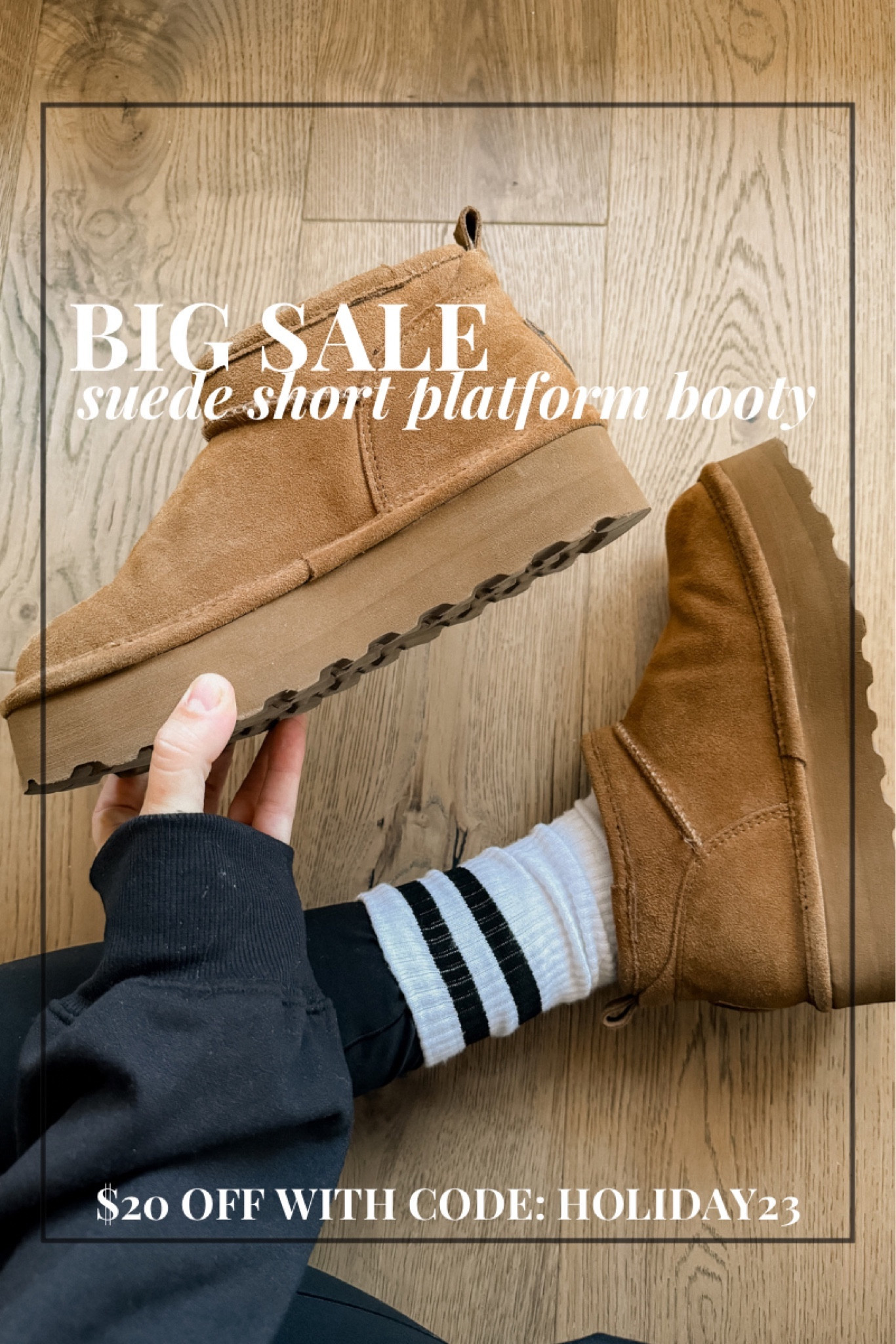 On sale + the code stacks for new customer for $20 off “HOLIDAY23”

Suede platform booty Bearpaw
@hsn #hsninfluencer #lovehsn #ad 

#LTKHoliday #LTKsalealert #LTKGiftGuide