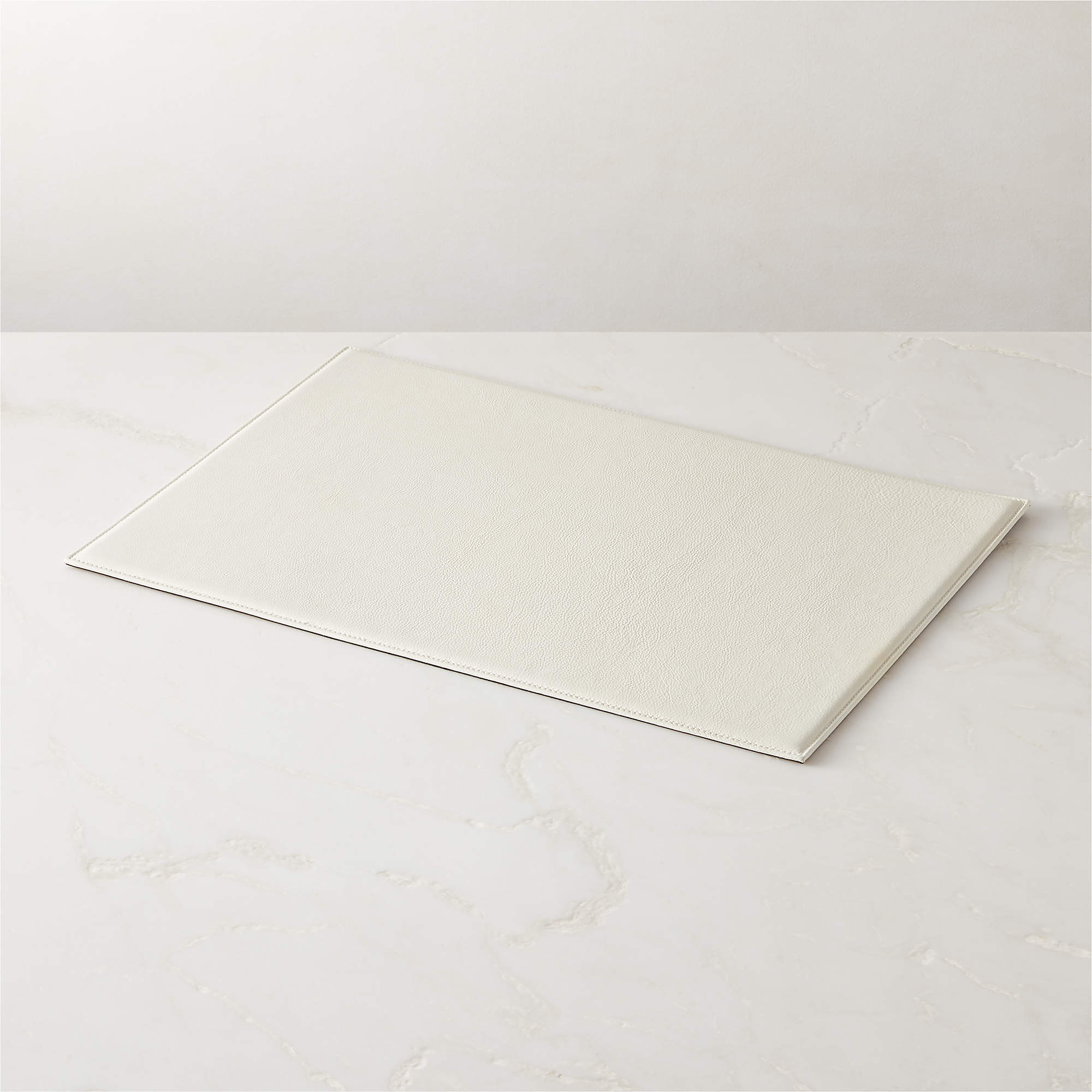 Ivory Leather Desk Blotter + Reviews | CB2 | CB2