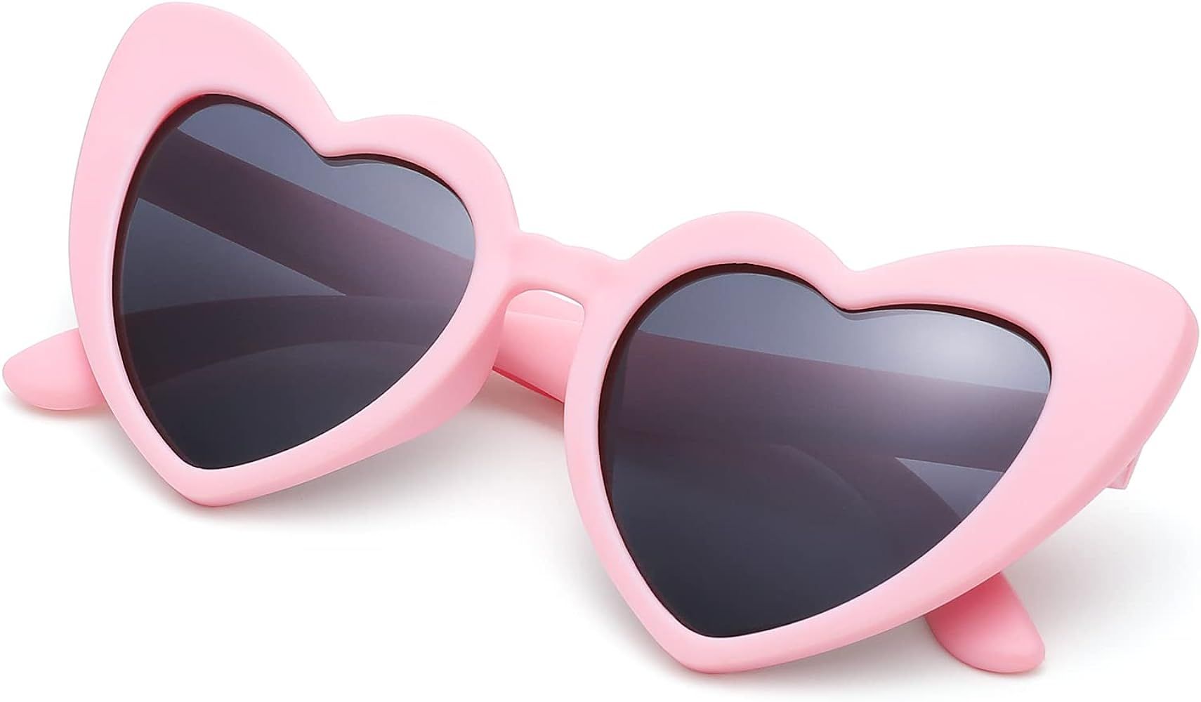 COASION Kids Polarized Heart Girls Sunglasses for Toddler Bendable Sunglasses Shades Age 2-8 | Amazon (US)
