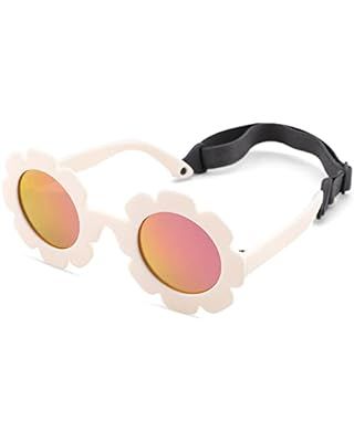 ADE WU Toddler Baby Sunglasses With Strape, Polarized Flexible Flower Sunglasses For Baby Girls B... | Amazon (US)