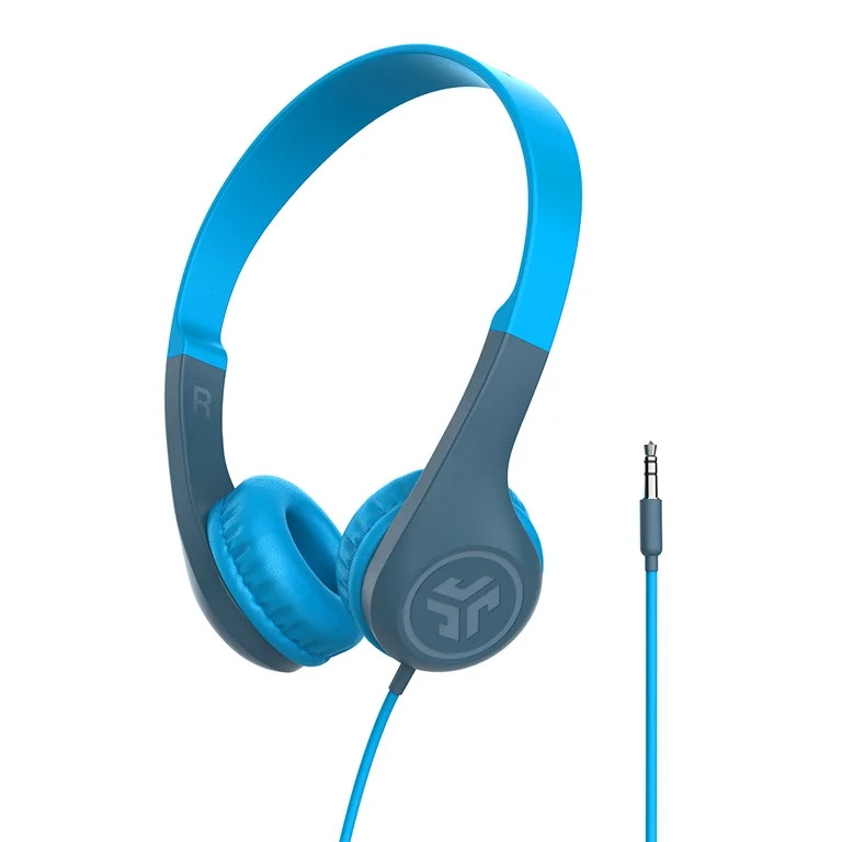 JBuddies Pop Wired Kids Headphones, Blue, Noise Isolation, Kids Safe, Volume Limiting Headphones | Walmart (US)