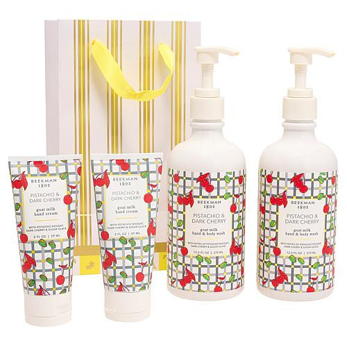 Beekman 1802 G.O.A.T. 4pc Hand Care Gift Set - Pistachio Dark Cherry | HSN