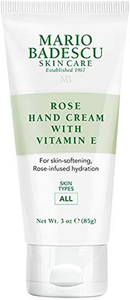 Mario Badescu Rose Hand Cream with Vitamin E for Men and Women, Non-Greasy, Light and Fast-Absorb... | Amazon (US)