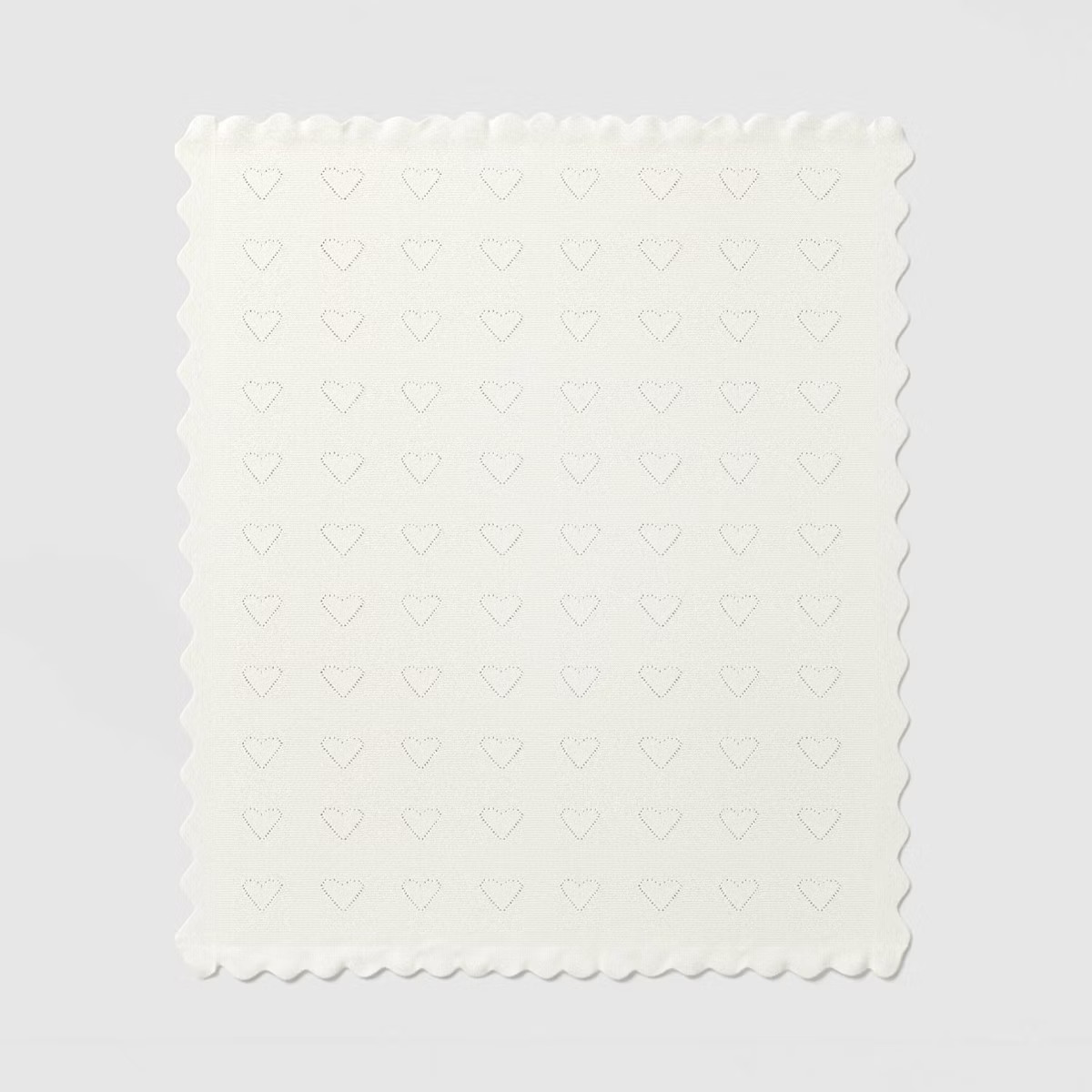 Heart Knit Throw with Scalloped Trim - Threshold™ | Target