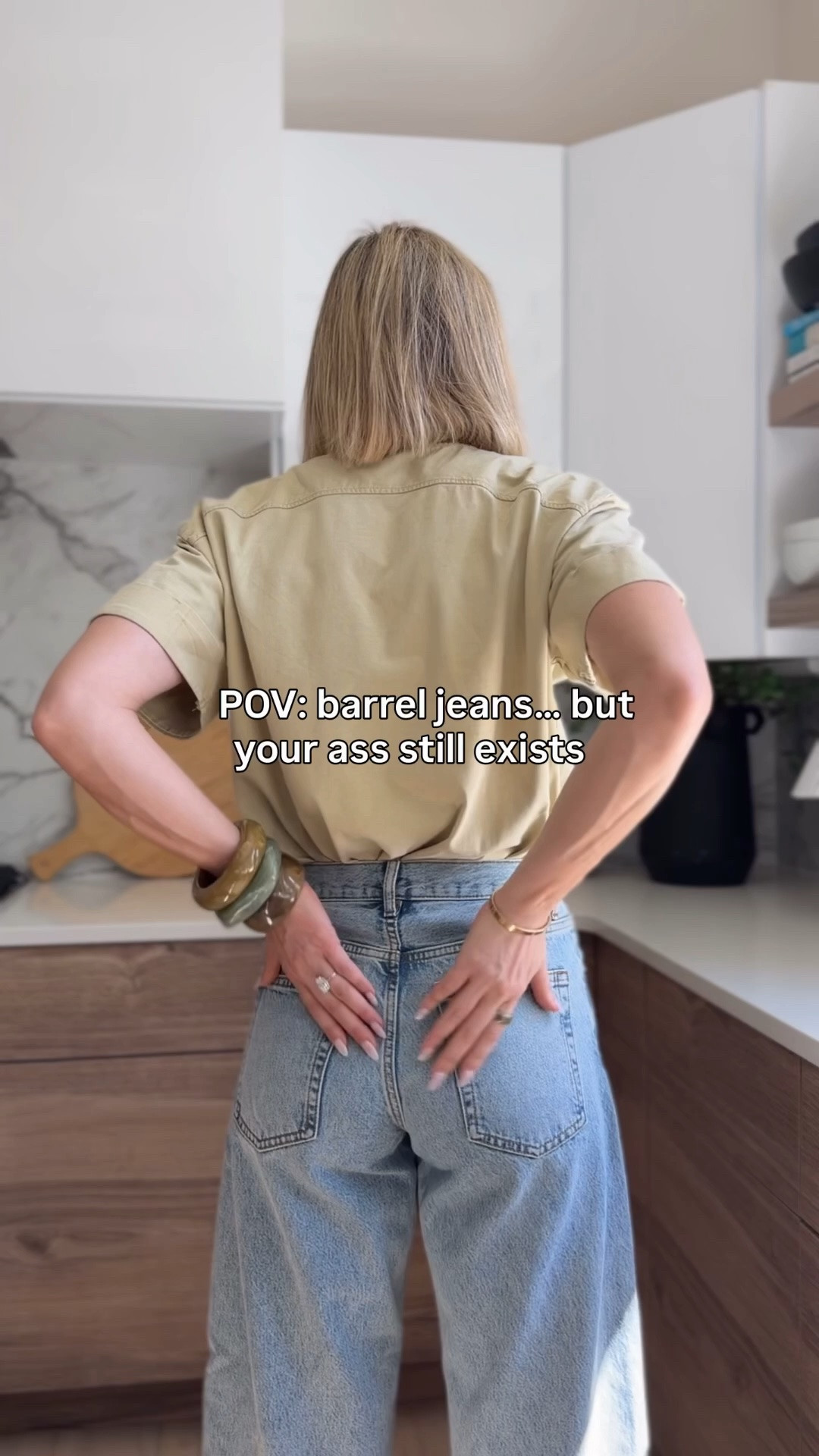 these are for you if…

• you want barrel jeans that still make your ass look good
• you like a midrise jean
• you’re tired of barrel jeans making you look wider
• you still want shape through the waist and hips
• you want that effortless cool girl summer outfit vibe
• you like relaxed jeans but still want to feel flattering in them
• you want comfy jeans that don’t give diaper butt
• you want trendy jeans that still feel timeless
• you want barrel jeans without the clown pants energy

Buy a size down in these. Wearing a medium in the Zara tee. Sandals run tts. For reference I am 5’10￼￼￼

#LTKOver40 #LTKTall #LTKootd