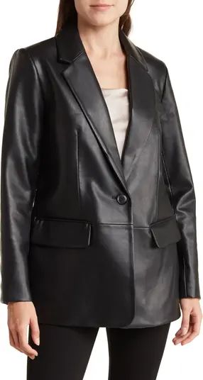 BCBGeneration Oversize Faux Leather Single Button Blazer | Nordstromrack | Nordstrom Rack