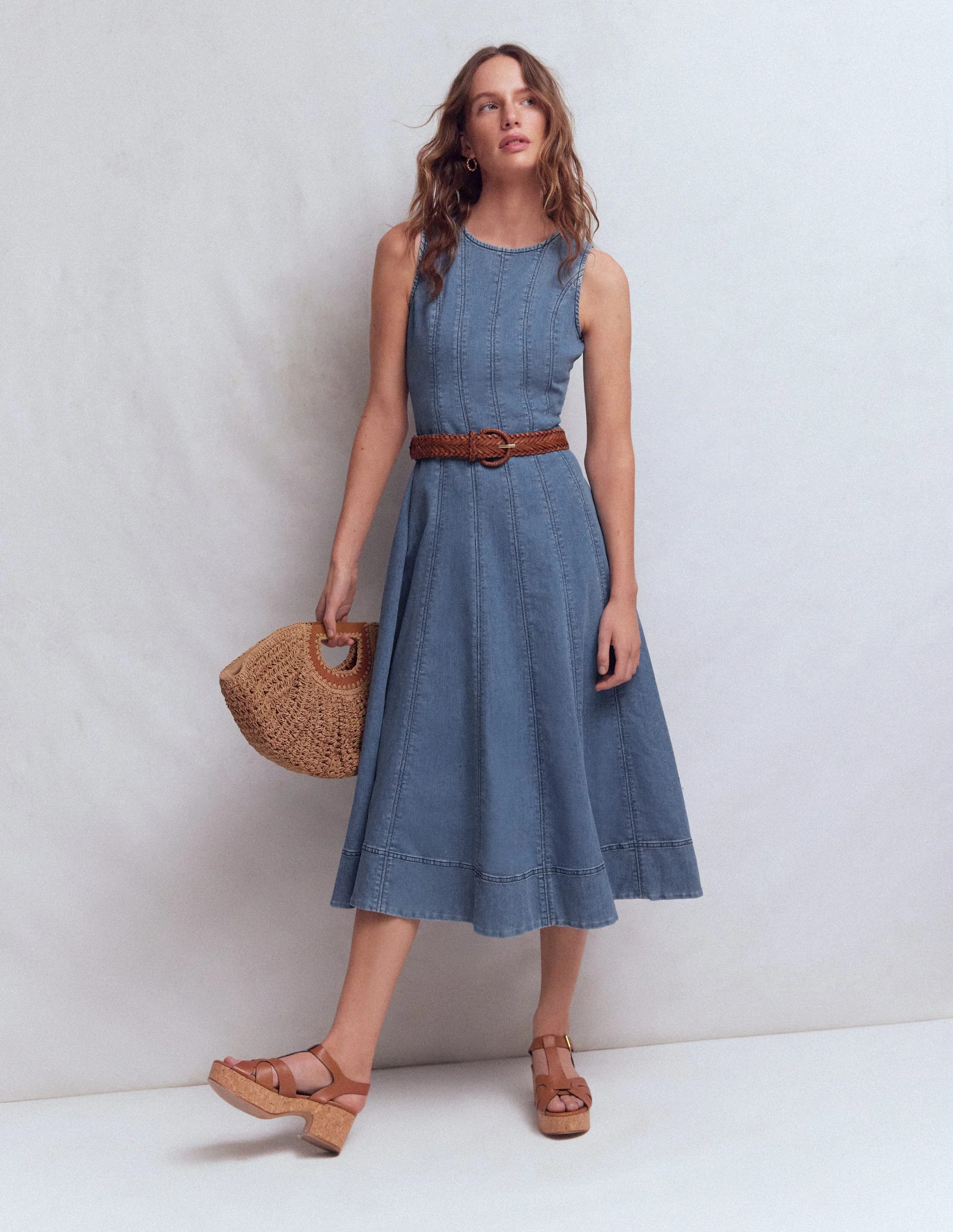 Annet Denim Midi Dress-Mid Vintage | Boden (US)