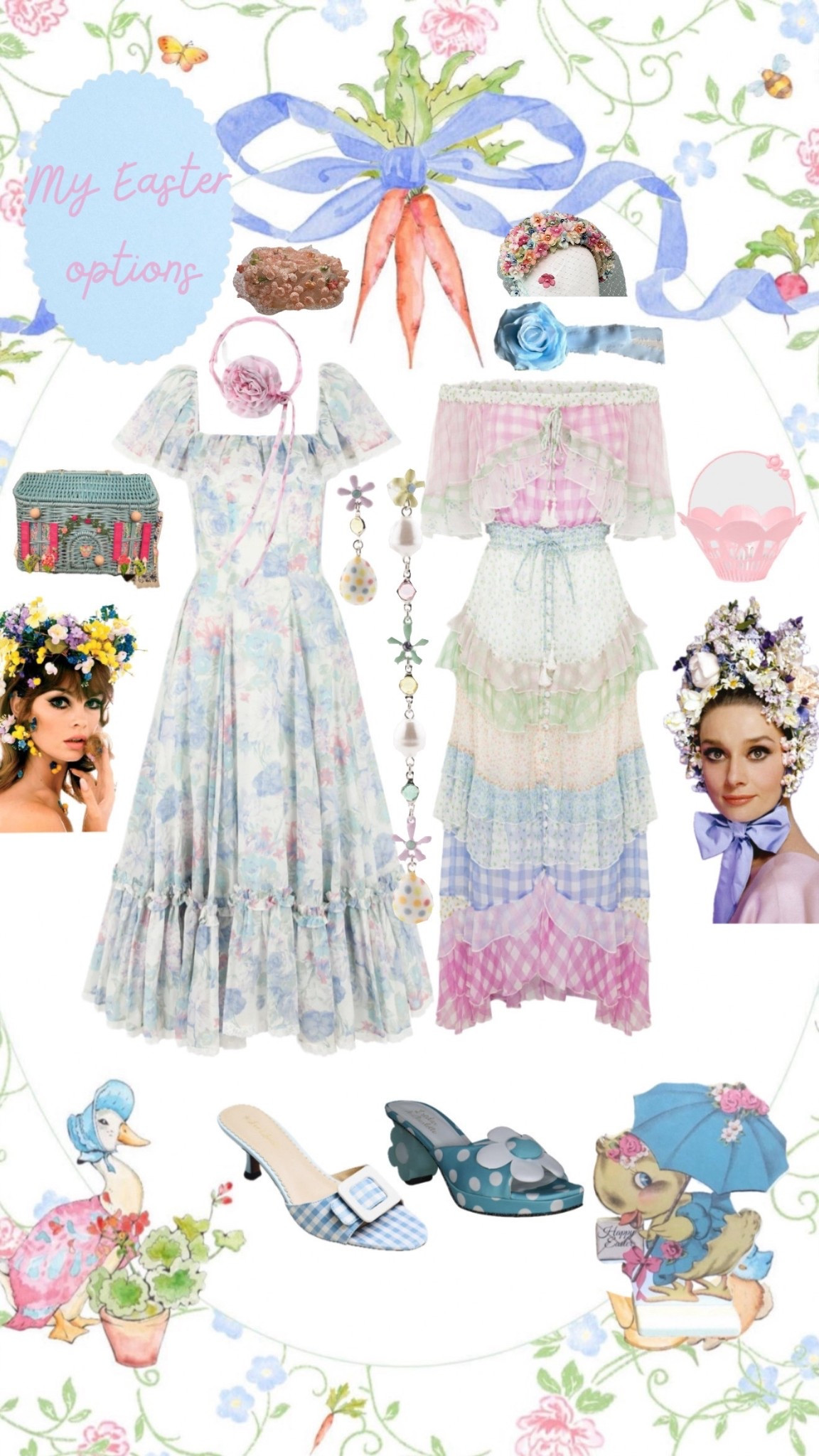 Torn between these two options, they both scream Happy Easter! 🐣 trying to channel Audrey & Jean. 🩵

#LTKspringtrends #LTKspring