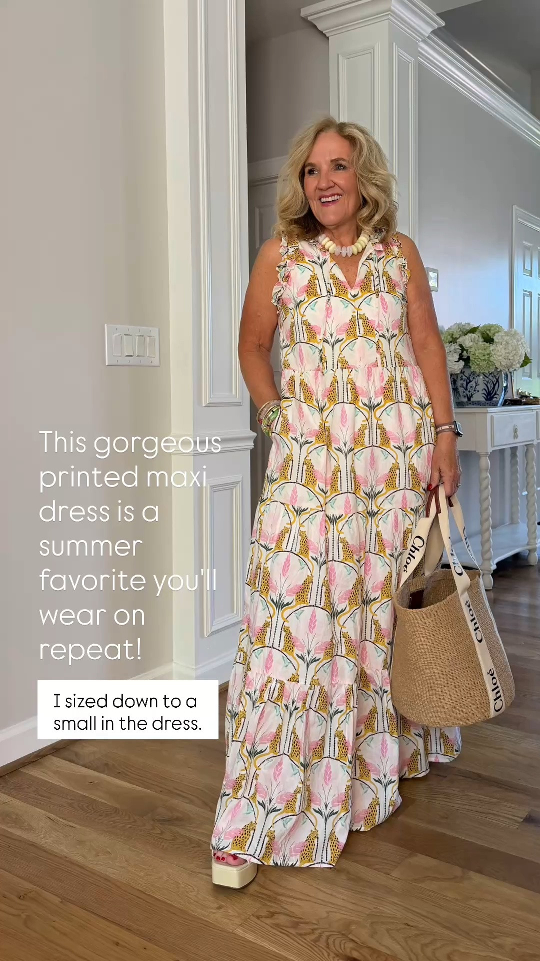 This gorgeous printed maxi dress is a summer favorite you'll wear on repeat! The flattering silhouette, lightweight fabric, and beautiful print make it perfect for weddings, bridal showers, vacations, Sunday brunch, or any special occasion. I sized down to a small in the dress, and everything else I'm wearing is a medium.

💡 LTK MADE EASY
❤️ Heart = Support my posts!
🔖 Save = Get sale & restock alerts
📋 Lists = Keep favorites organized
📲 Share = Send lists and products to a friend. Hello, Christmas List!
💬 Comment = Ask me anything about what I'm wearing. :-)

#LTKootd #LTKSeasonal #LTKOver40