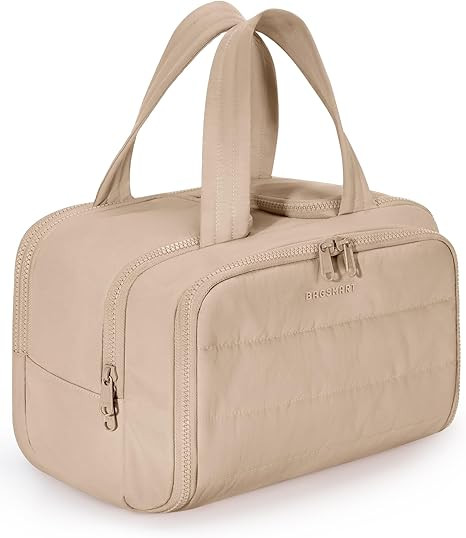 BAGSMART Travel Toiletry Bag, Puffy Toiletry Bag for Women, Wide-open toiletry bags for traveling... | Amazon (US)
