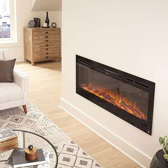 Touchstone 80025 - The Sideline Electric Fireplace - 45 Inch Wide - in Wall Recessed - 5 Flame Se... | Amazon (US)
