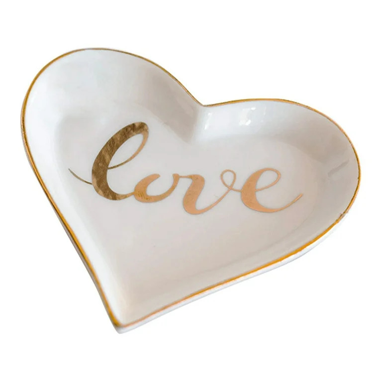 Ceramic Heart Shape Jewelry Plate Hand Painted Fruits Plate, Valentine's Day Decorative Tray | Walmart (US)