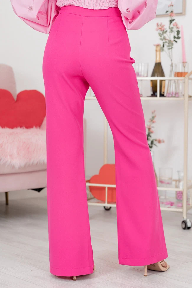 Beyond Romance Pink Flare Trousers | Pink Lily