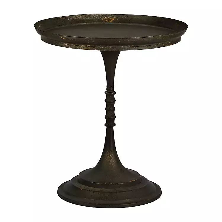 Black Round Metal Accent Table | Kirkland's Home