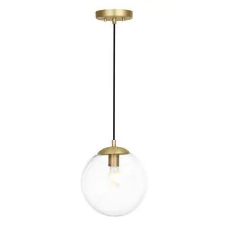 Light Society Tesler Globe Pendant (Clear/Brass) | Bed Bath & Beyond