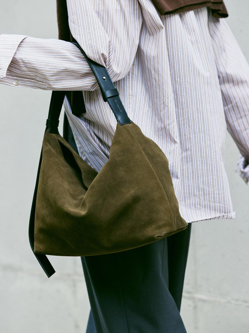 Suede Hobo Slouchy Bag [Khaki Brown] | W Concept (US)