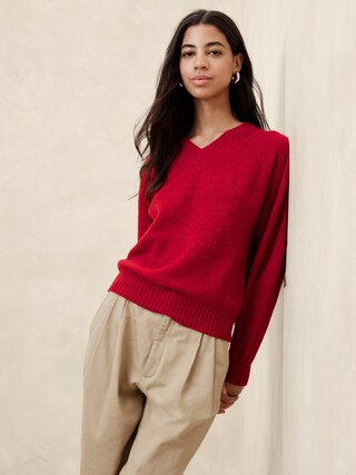 Cozy V-Neck Sweater | Banana Republic Factory