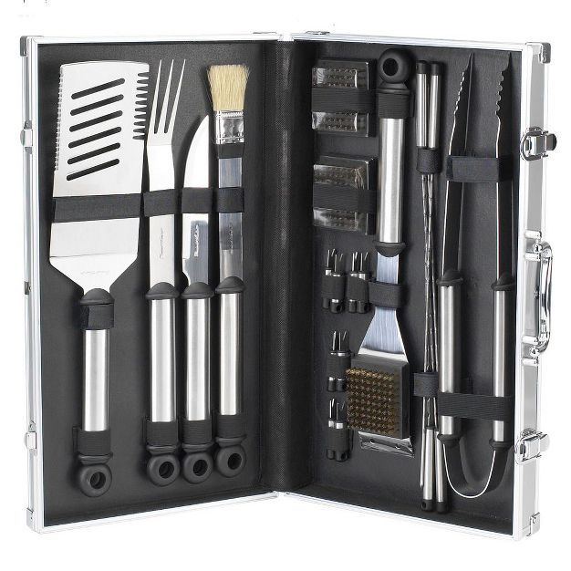 Picnic at Ascot 20 Piece Stainless Steel BBQ Barbecue Grill Tool Set with Aluminum Case | Target
