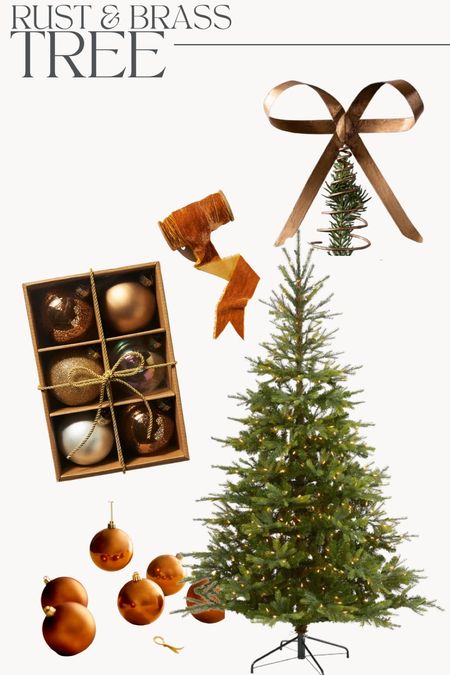 Rust and brass Christmas tree inspiration 

#LTKHoliday #LTKhome #LTKSeasonal