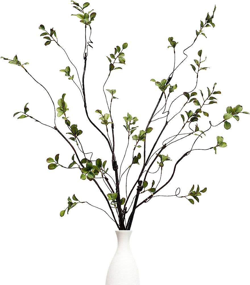 3Pcs Faux Greenery Plant Stems and Branches for Tall Vase,Artificial Tree Branches and Twigs for ... | Amazon (US)