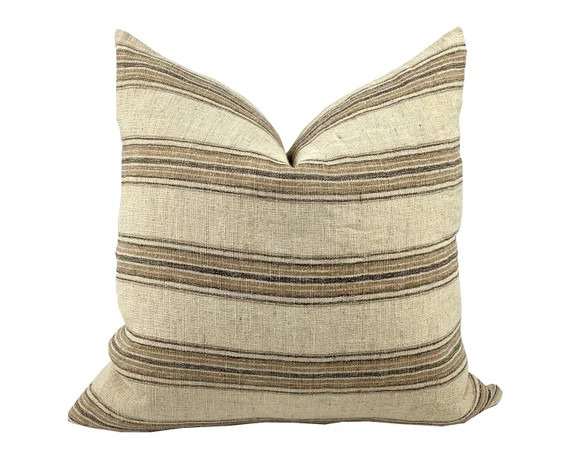 MAVIS  Designer Tan and Rust Wool Pillow Cover Handwoven | Etsy | Etsy (US)