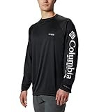 Columbia Men’s PFG Terminal Tackle Long Sleeve Tee , Black/Cool Grey Logo, Large | Amazon (US)