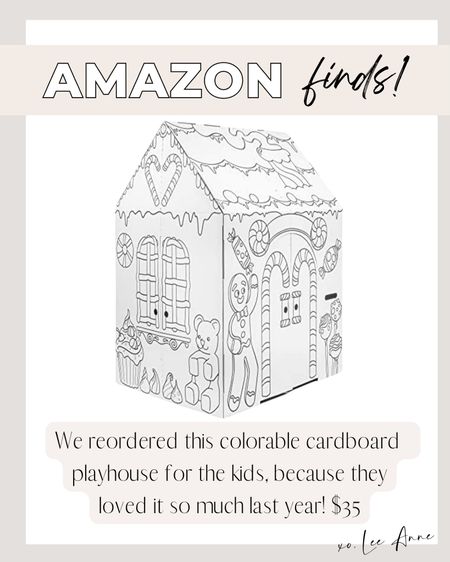Amazon colorable cardboard playhouse! #founditonamazon

#LTKhome #LTKkids #LTKHoliday