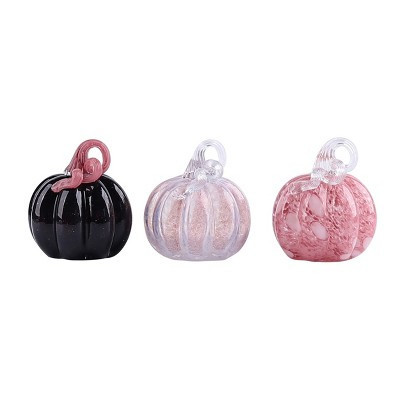 Transpac Glass Glam Halloween Pumpkin Set of 3 - Elegant Decorative Objects for Spooky Season Home Decor | Target