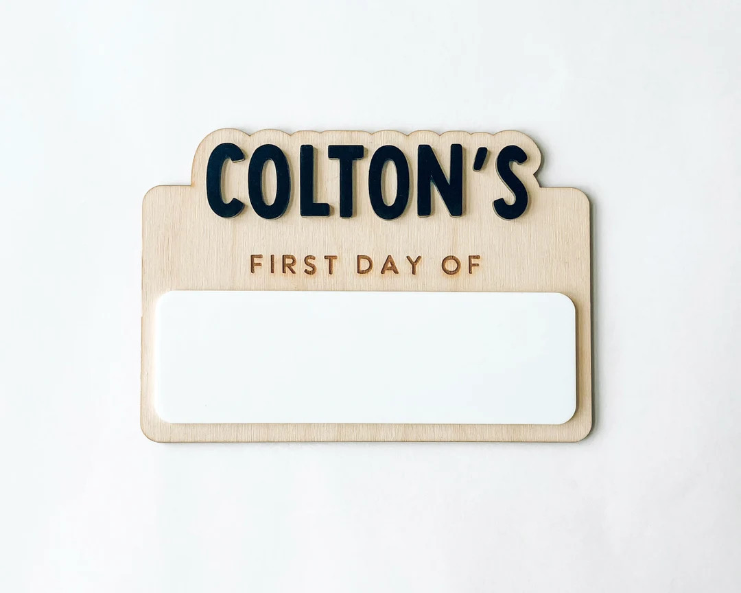 First Day of School Sign X Back to School X Custom First Last Day of School Sign X Reusable Dry E... | Etsy (US)