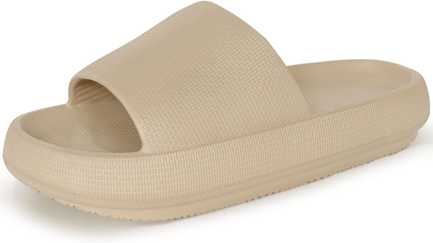 Athlefit Cloud Slippers Shower Shoes Bathroom Non-Slip Comfort Slides Cushion Thick Soft Platform Pi | Amazon (US)