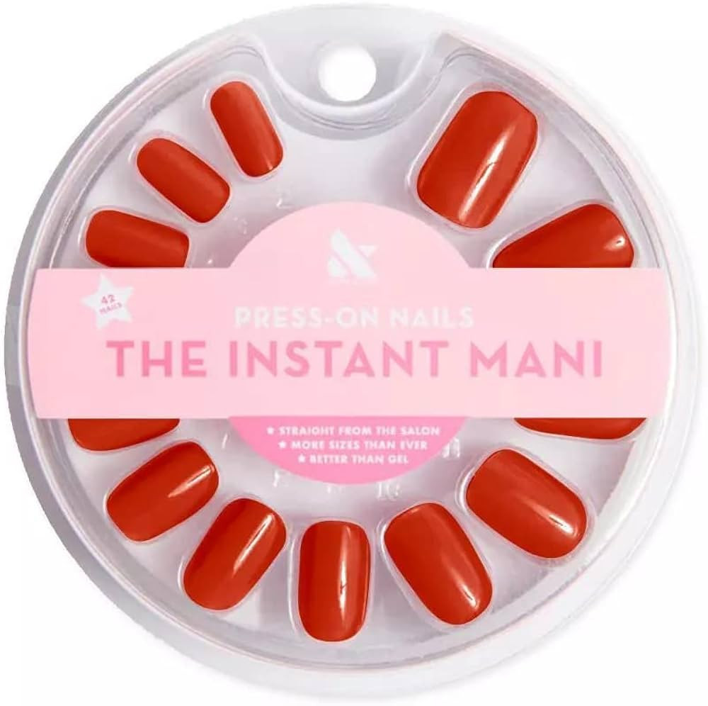 Olive & June The Instant Mani Press-On Nails - Extra Short Squoval CV, Olive,Red, 43 pack | Amazon (US)