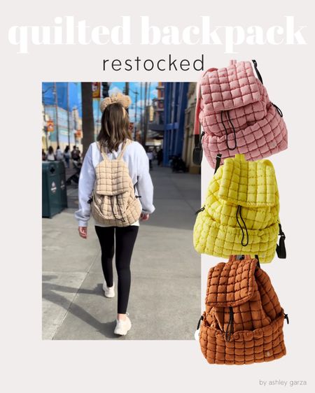 Quilted backpack restocked and available in 8 colors! 

#LTKstyletip #LTKunder100 #LTKitbag