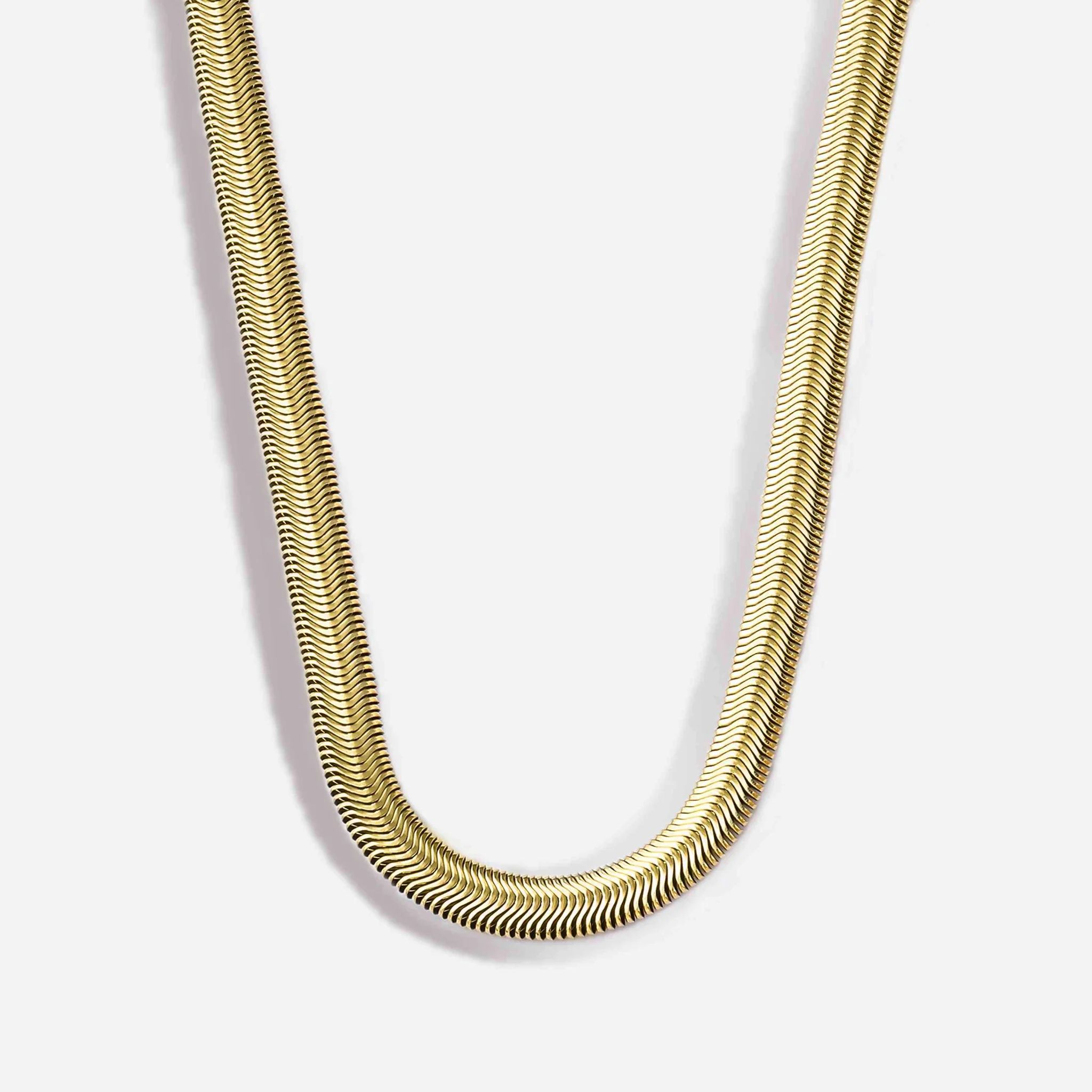 Herringbone Snake Chain Necklace | Victoria Emerson