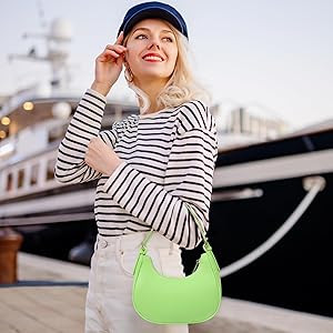 Designer Shoulder Bags for Women, trendy Womens Hobo Tote Handbag, Mini Clutch Purse with Zipper ... | Amazon (US)