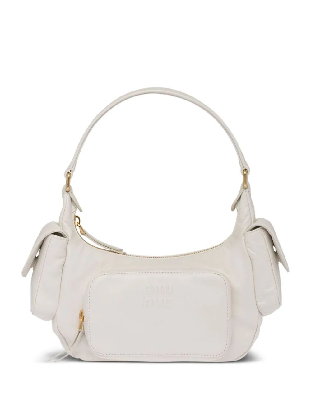 Miu Miu logo-embossed Leather Shoulder Bag - Farfetch | Farfetch Global