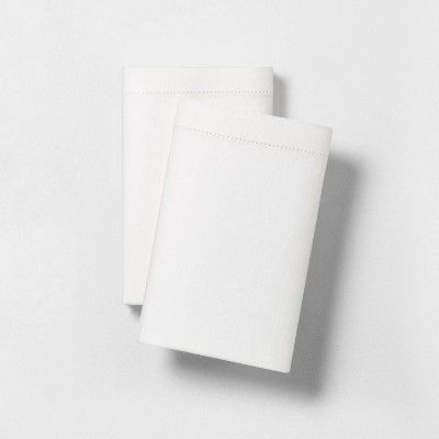 2pk Linen Blend with Hem Stitch Pillowcase Set - Hearth & Hand™ with Magnolia | Target