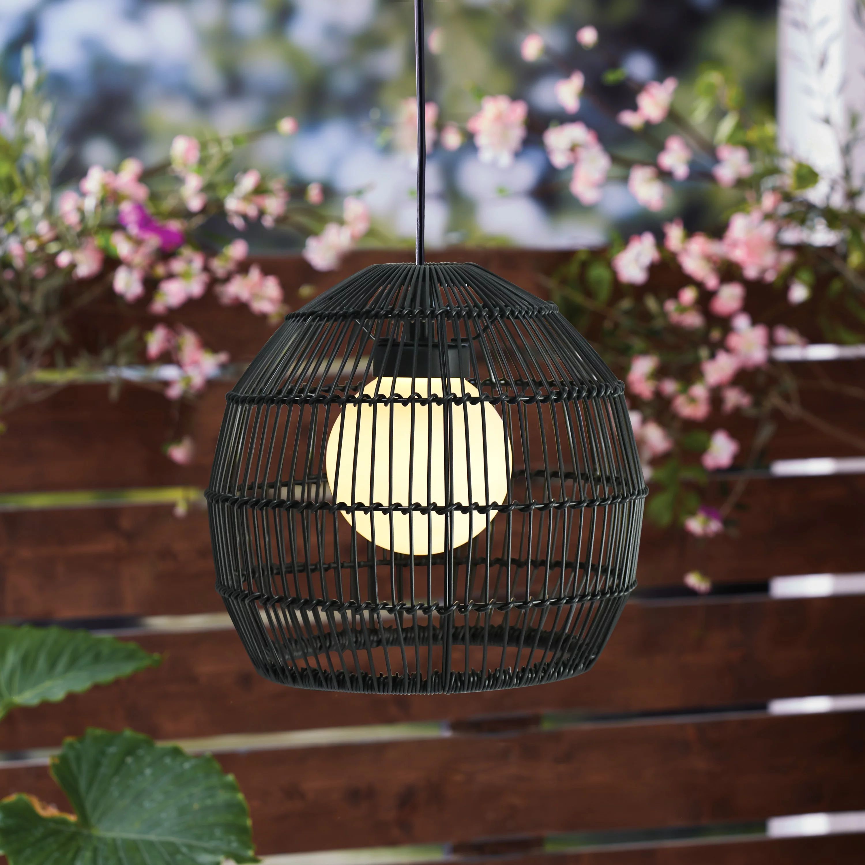 Better Homes and Gardens 16'' 13 Lights Black PE Woven Pendant | Walmart (US)