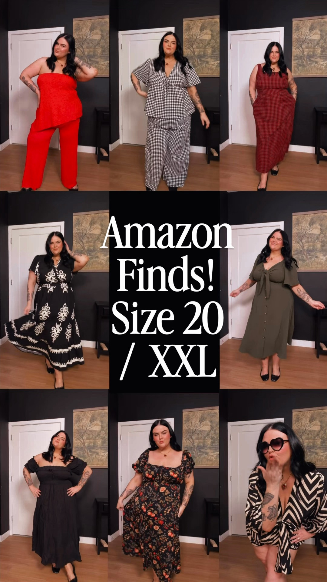 Amazon fashion! Amazon finds. Plus size finds. Midsize finds. Summer dress. Summer matching set. Size XXL. Size 20